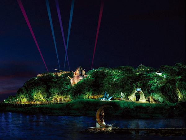 Night Scenery Effect of Holiday Island