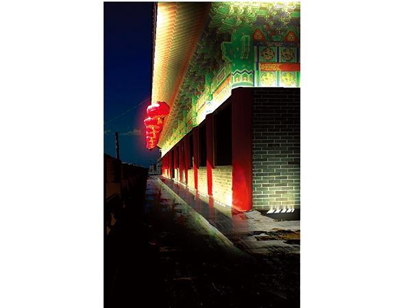 Local View of Night Scene Lighting of Ancient Buildings